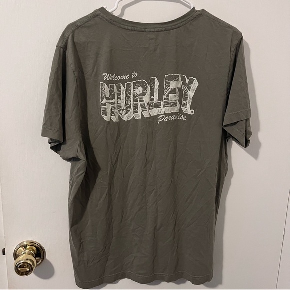 Hurley Welcome to Hurley Paradise Short Sleeve Tee Olive Green Extra Large - Picture 6 of 6